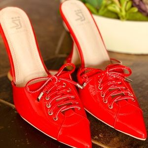 Shane Justin Red Patent Leather Heels